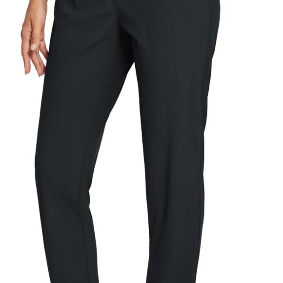 Womens Travel Pants Lightweight Stretch with Zipper Pockets Petite Ankle Dressy - Picture 1 of 8